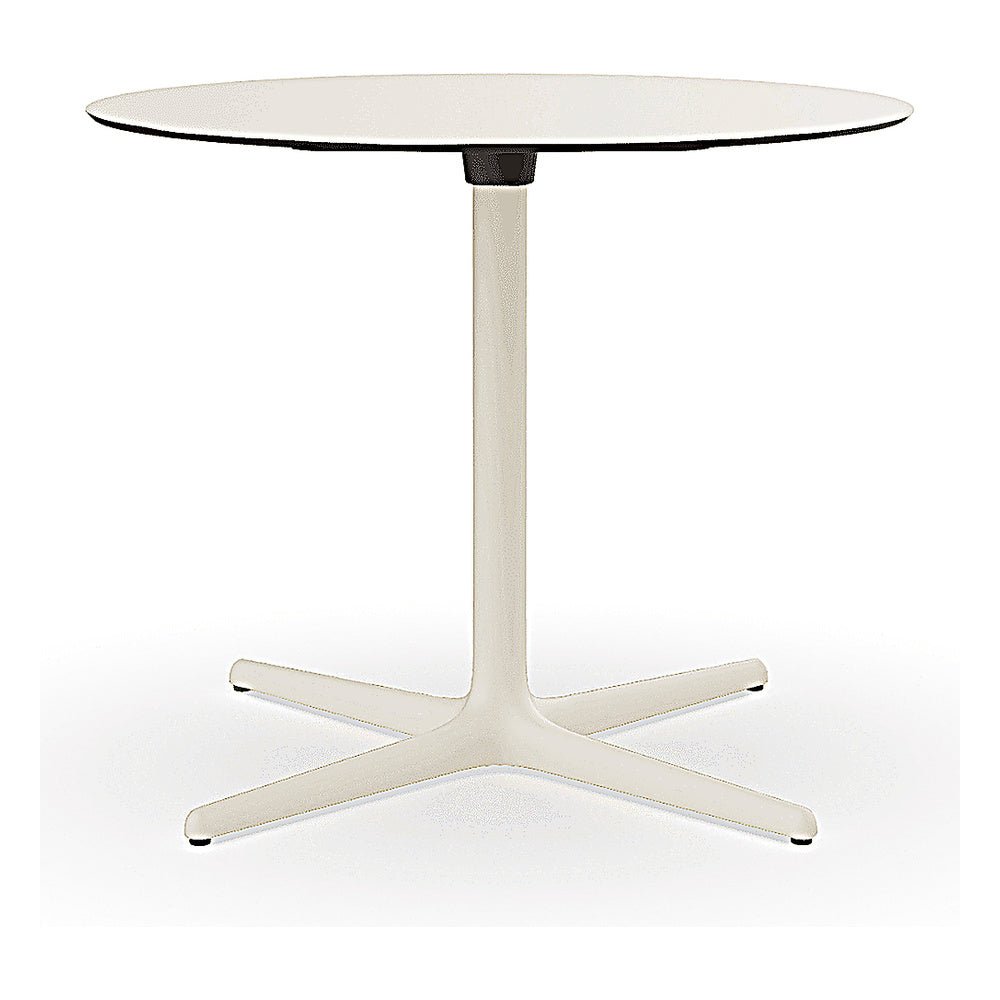 Mesa Comercial al Aire Libre Circular Baja - RESOL TOLEDO XL - Varios Colores - Estructura de Aluminio y Sobre Compacto Fenólico - 05871 - Resol - NOGAL BEAT - Mesa de Terraza