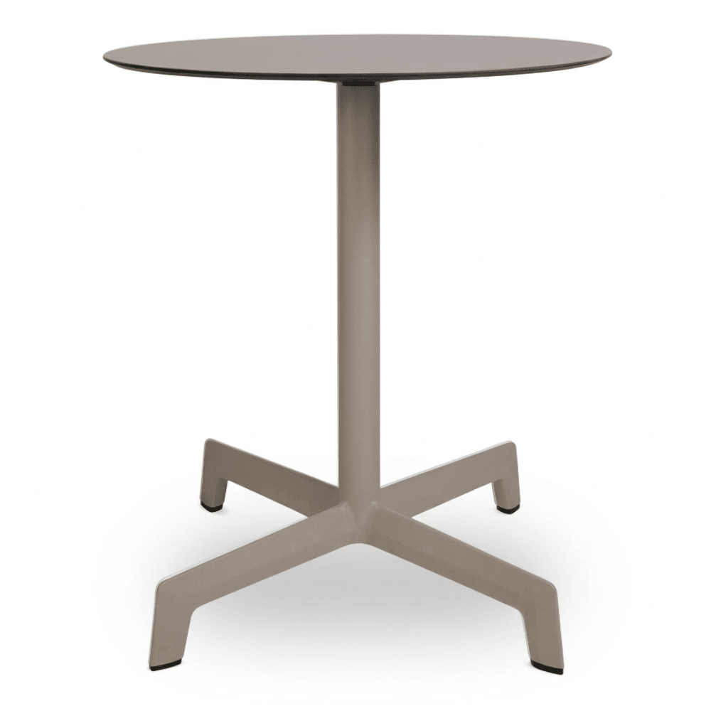 Mesa Comercial al Aire Libre Circular - RESOL SPUTNIK Ø70 - Varios Colores - Estructura de Aluminio y Pie en Poliamida - 06134 - Resol - NOGAL BEAT - Mesa de Terraza
