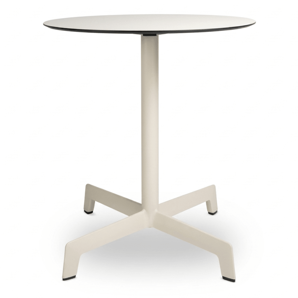 Mesa Comercial al Aire Libre Circular - RESOL SPUTNIK Ø70 - Varios Colores - Estructura de Aluminio y Pie en Poliamida - 06132 - Resol - NOGAL BEAT - Mesa de Terraza