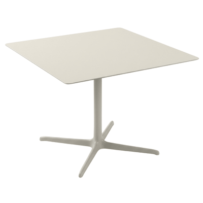 Mesa Comercial al Aire Libre Cuadrada Baja - RESOL TOLEDO XL 90/100 100x100 - Varios Colores - Estructura de Aluminio y Sobre Compacto Fenólico - 05880 - Resol - NOGAL BEAT - Mesa de Terraza