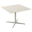 Mesa cuadrada baja Resol Toledo XL 100x100 con estructura de aluminio y sobre de compacto fenólico.