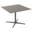Mesa cuadrada baja Resol Toledo XL 100x100 con estructura de aluminio y sobre de compacto fenólico.