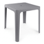 Mesa monobloc RESOL BEACH BAR 70x70 de polipropileno blanco apilable con agujero para sombrilla