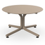 Mesa circular lounge Resol Bini HPL con tablero compacto fenólico y pie de polipropileno con fibra de vidrio para exterior
