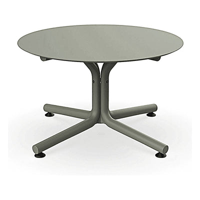 Mesa Comercial Baja al Aire Libre Circular - RESOL BINI HPL LOUNGE - Varios Colores - Protección UV y Tablero HPL - 06082 - Resol - NOGAL BEAT - Mesa Comercial Exterior