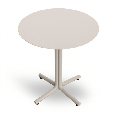Mesa Comercial Baja al Aire Libre Circular - RESOL BINI HPL - Varios Colores - Protección UV y Tablero HPL - 6075 - Resol - NOGAL BEAT - Mesas