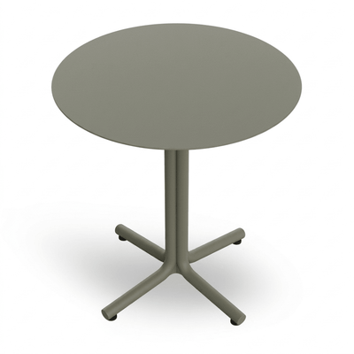 Mesa Comercial Baja al Aire Libre Circular - RESOL BINI HPL - Varios Colores - Protección UV y Tablero HPL - 6074 - Resol - NOGAL BEAT - Mesas
