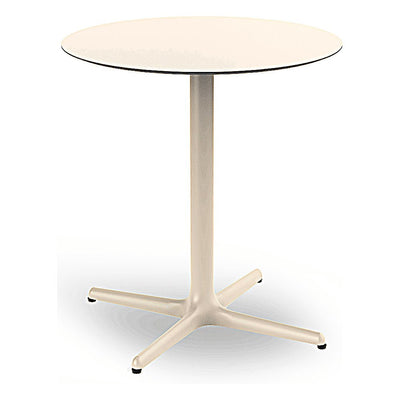 Mesa Comercial Baja al Aire Libre Circular - RESOL TOLEDO Ø70 ROUND - Varios Colores - Estructura de Aluminio y Sobre HPL - 05918 - Resol - NOGAL BEAT - Mesa de Terraza