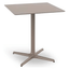 Mesa cuadrada baja Resol Toledo 70x70 con estructura de aluminio y sobre de compacto fenólico HPL.