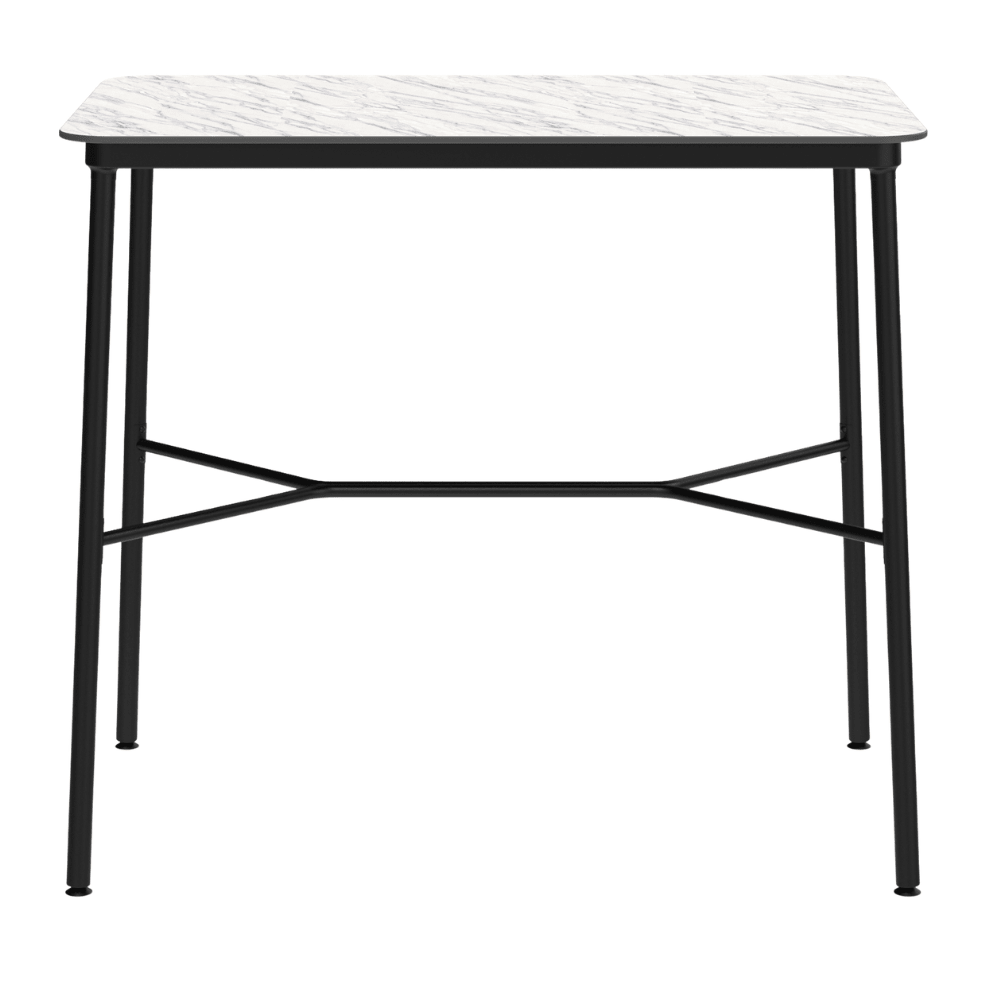Mesa Comercial para Restaurantes - RESOL HUB 120 x 70 - Varios Colores - Estructura de Aluminio Lacado - 06371 - Resol - NOGAL BEAT - Mesa Comercial Interior