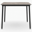 Mesa cuadrada RESOL HUB 80x80 con tablero HPL y estructura de aluminio lacado