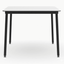 Mesa cuadrada RESOL HUB 80x80 con tablero HPL y estructura de aluminio lacado