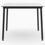 Mesa cuadrada RESOL HUB 80x80 con tablero HPL y estructura de aluminio lacado
