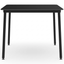 Mesa cuadrada RESOL HUB 80x80 con tablero HPL y estructura de aluminio lacado