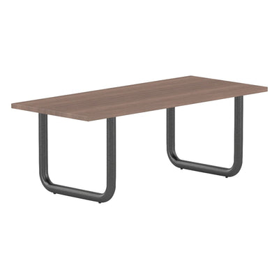 Mesa Comunal para Comedor de Empresa - GEBESA GRC FRANKIE - Esquinas de 90° - GGRF530307230 - GEBESA - NOGAL BEAT - Mesa Comercial Interior