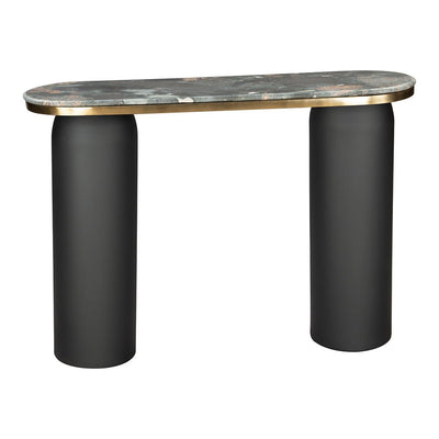 Mesa Consola para Recepción - ZUO LUXOR - Multicolor - Cubierta de Mármol Natural y Estructura de Hierro Electrochapado - 109761 - Zuo - NOGAL BEAT - Mesa Comercial Interior