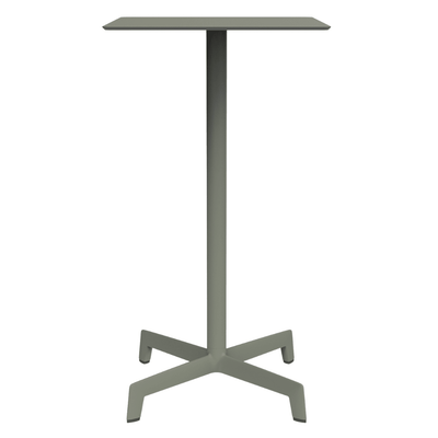 Mesa Cuadrada Periquera para Bar al Aire Libre - RESOL SPUTNIK ALTA 60x60 - Varios Colores - Estructura de Aluminio y Pie en Poliamida - 06136 - Resol - NOGAL BEAT - Mesa Periquera