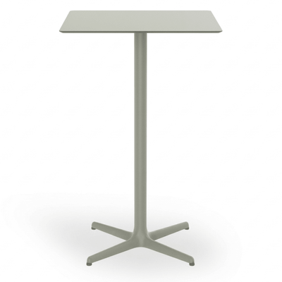 Mesa Cuadrada Periquera para Bar al Aire Libre - RESOL TOLEDO ALTA 70 70x70 - Varios Colores - Estructura de Aluminio y Sobre Compacto Fenólico - 06146 - Resol - NOGAL BEAT - Mesa Periquera