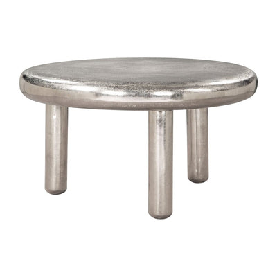 Mesa de Centro para Área de Descanso - ZUO ARIAN - Plata - Estructura y Cubierta en Aluminio Reciclado - 110796 - Zuo - NOGAL BEAT - Mesa Comercial Interior