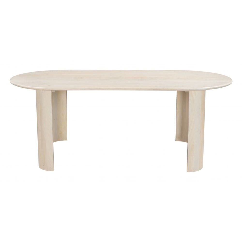 MESA DE COMEDOR NOGAL BEAT 109857 RISAN | Mesa de Comedor | 76 cm | Beige | Natural | Madera Mango Blanqueada | Interior - 109857 - Zuo - NOGAL BEAT - Mesas