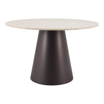 Mesa de Comedor para Desayunador - ZUO JORF - Varios Colores - Cubierta de MDF Símil Terrazo y Estructura de Acero con Recubrimiento en Polvo - 109928 - Zuo - NOGAL BEAT - Mesa Comercial Interior