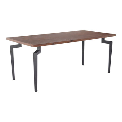 Mesa de Comedor para Desayunador - ZUO KANI - Nogal - Cubierta de MDF Símil Madera y Estructura de Acero con Recubrimiento en Polvo - 110360 - Zuo - NOGAL BEAT - Mesa Comercial Interior