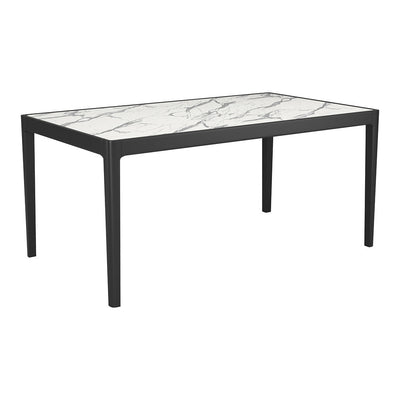 Mesa de Comedor para Desayunador - ZUO TOKAI - Blanco - Cubierta de Piedra HPL Símil Mármol y Estructura de Madera de Hule - 110087 - Zuo - NOGAL BEAT - Mesa Comercial Interior