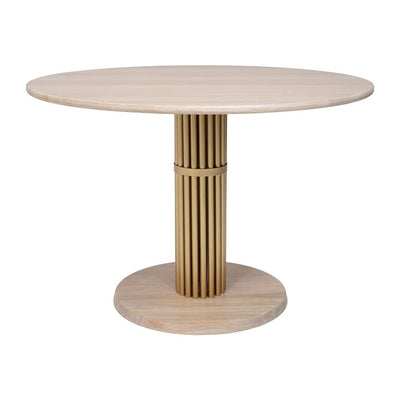Mesa de Comedor para Desayunador - ZUO WILOU - Natural - Cubierta de Chapa de Roble Madera de Hule y Estructura de Acero con Recubrimiento en Polvo - 111125 - Zuo - NOGAL BEAT - Mesa Comercial Interior