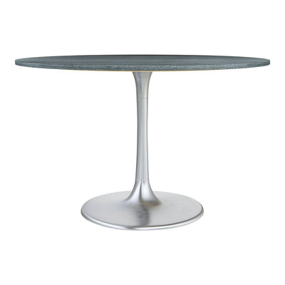 Mesa de Comedor para Food Court - ZUO METROPOLIS - Varios Colores - Cubierta de Mármol Natural y Estructura de Hierro - 109445 - Zuo - NOGAL BEAT - Mesa Comercial Interior