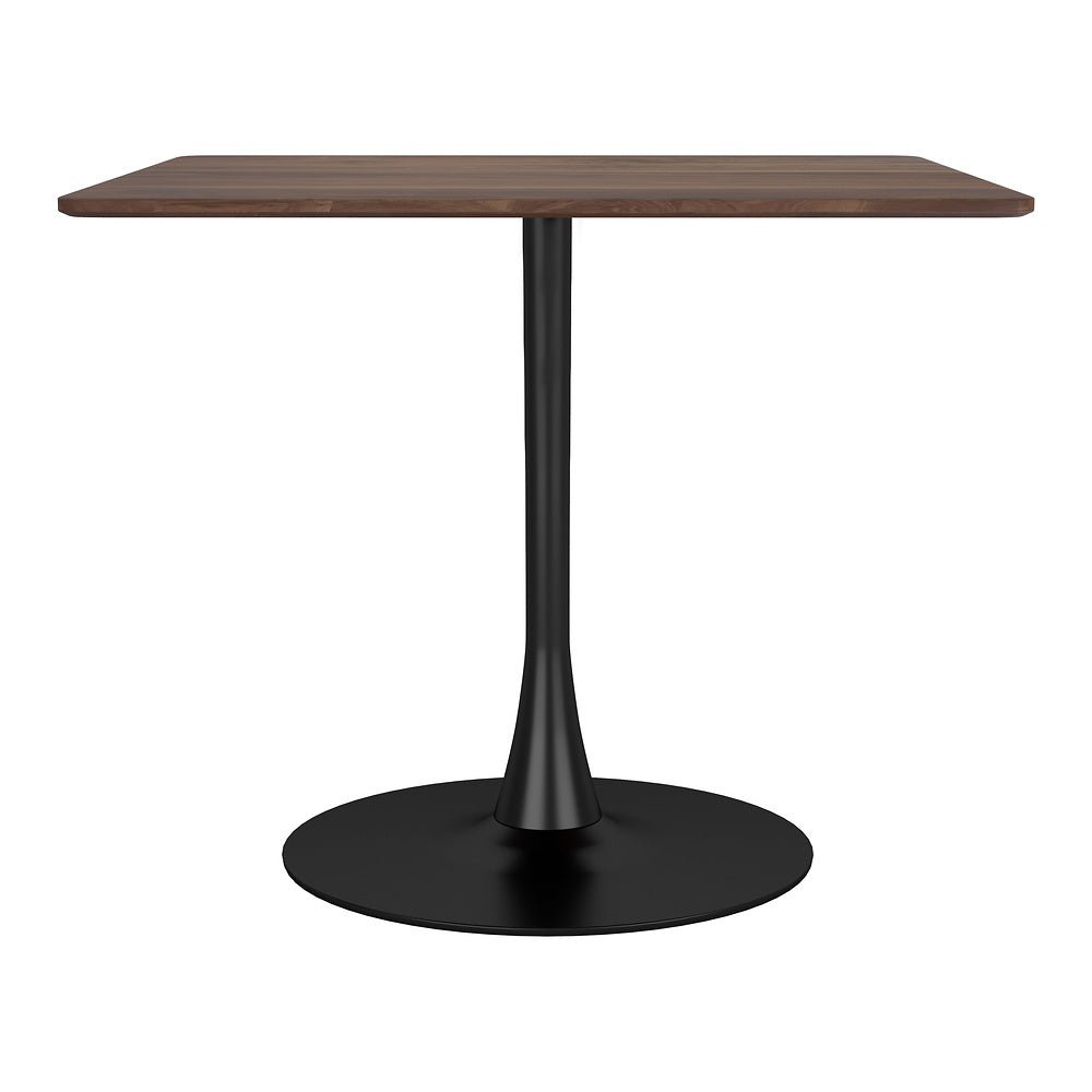 Mesa de Comedor para Salón de Eventos - ZUO MOLLY - Café - Cubierta de MDF Símil Madera y Estructura de Acero con Recubrimiento en Polvo - 101818 - Zuo - NOGAL BEAT - Mesa Comercial Interior
