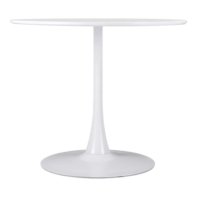 Mesa de Comedor para Salón de Eventos - ZUO OPUS - Blanco - Cubierta de MDF Pintado y Estructura de Acero con Recubrimiento en Polvo - 101566 - Zuo - NOGAL BEAT - Mesa Comercial Interior