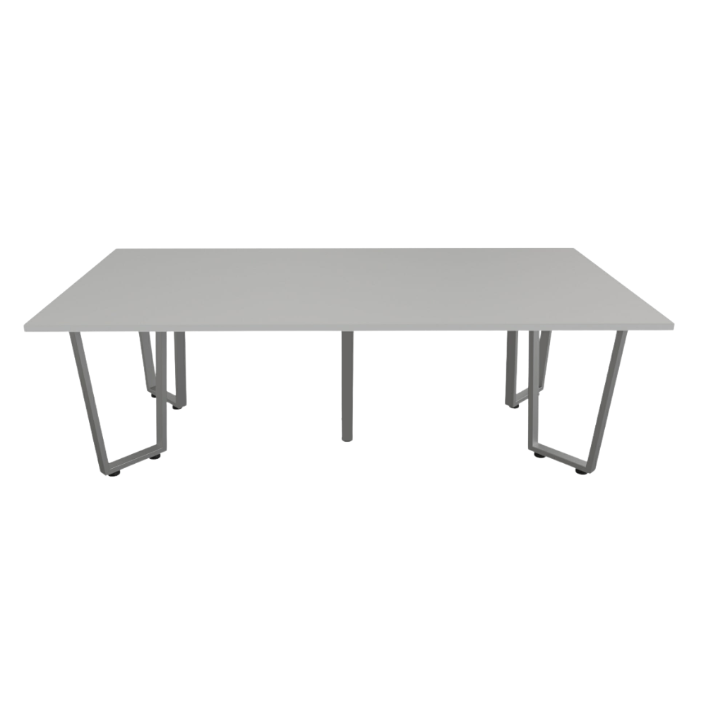 Mesa de Juntas para Instituciones - OFIK VASARI 882 - Cubierta en Melamina y Estructura en Acero - 882 - OFIK - NOGAL BEAT - Mesa de Juntas