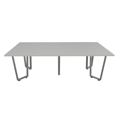 Mesa de Juntas para Instituciones - OFIK VASARI 882 - Cubierta en Melamina y Estructura en Acero - 882 - OFIK - NOGAL BEAT - Mesa de Juntas