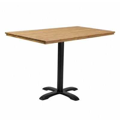 Mesa de Terraza para Áreas de Estar - NOGAL BEAT ANALÍ - 70 × 120 cm - Natural - Madera de Teca y Hierro - MESA ANALÍ 70 x 120 Natural - CAMCO - NOGAL BEAT - Mesa de Terraza