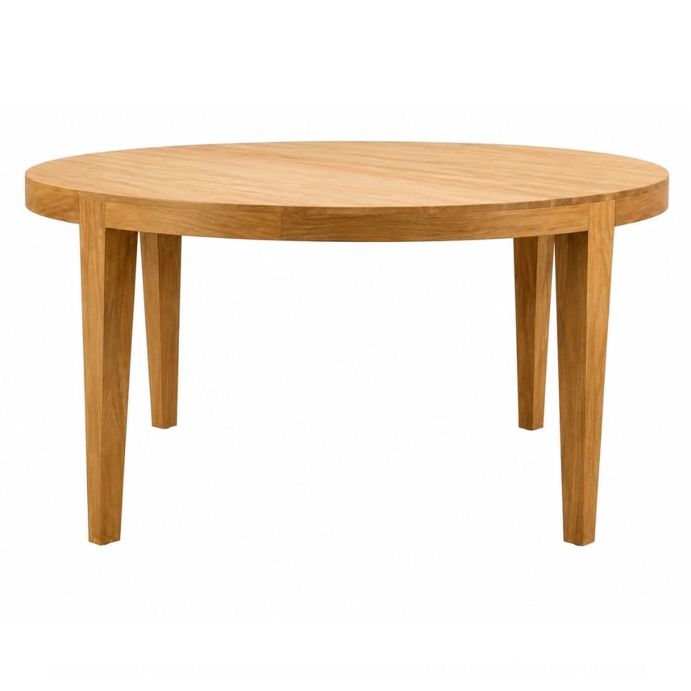 Mesa de Terraza para Hotel - NOGAL BEAT KUBIO - Ø150 cm - Natural - Madera Teca - MESA KUBIO D:150 Natural - CAMCO - NOGAL BEAT - Mesa de Terraza
