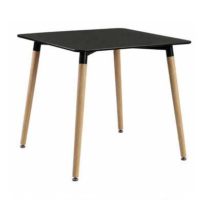 Mesa de Terraza para Hotel - NOGAL BEAT PERLA - 80 × 80 cm - Varios Colores - Madera Haya y Polipropileno - MESA PERLA 80 x 80 Negro - CAMCO - NOGAL BEAT - Mesa de Terraza
