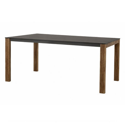 Mesa de Terraza para Restaurante - NOGAL BEAT BIANCA - Negro - Madera de Acacia y Acero - MESA BIANCA 90 x 180 Negro - CAMCO - NOGAL BEAT - Mesa de Terraza