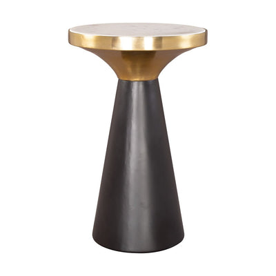 Mesa Decorativa para Recepción - ZUO OBSIDIAN - Multicolor - Cubierta de Mármol Natural y Estructura de Hierro con Recubrimiento en Polvo - 111117 - Zuo - NOGAL BEAT - Mesa Comercial Interior