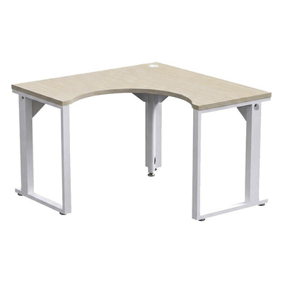 Mesa Diagonal Mini para Oficina Compacta - GEBESA URBAN - Frente 120 cm - Cubierta de Aglomerado y Cuerpo de Acero - GBU541120 - GEBESA - NOGAL BEAT - Mesa Comercial Interior