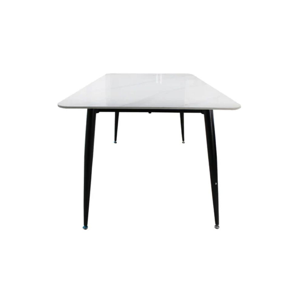 MESA KINGSTRONG SORA MESA0904590 | Mesa de Comedor 1326 | Piedra Artificial | Base 4 Patas Metal | Interior - MESA0904590 - NOGAL BEAT - NOGAL BEAT - Mesas