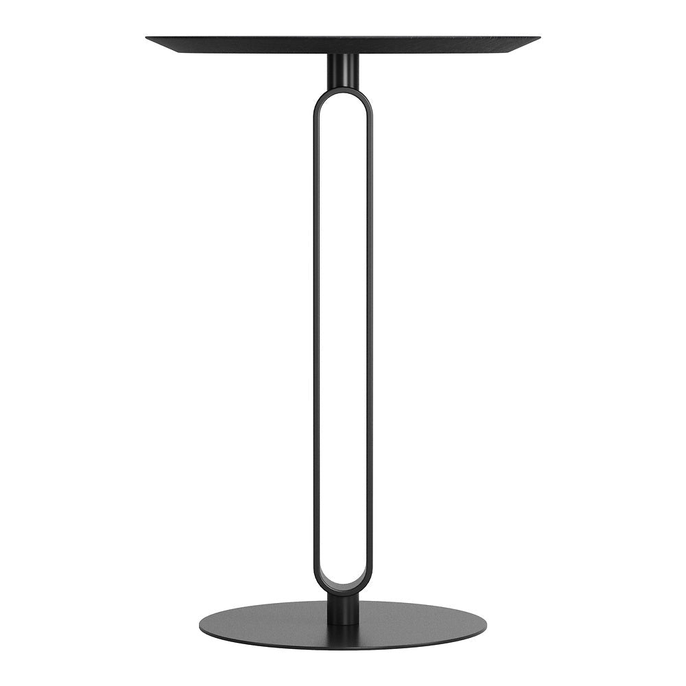 Mesa Mostrador para Barra de Hotel - ZUO DERRY - Negro - Cubierta de MDF Símil Madera y Estructura de Acero con Recubrimiento en Polvo - 110165 - Zuo - NOGAL BEAT - Mesa Comercial Interior
