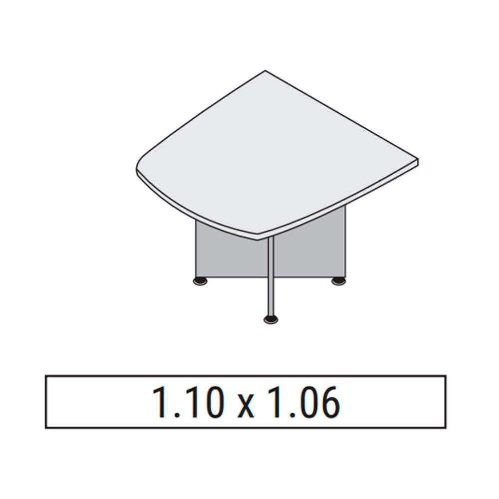 MESA NEWFORM KP2TA11SL - GR KAMOS | Mesa Terminal para Juntas de Oficina | Interior - KP2TA11SL - GR - NEWFORM - NOGAL BEAT - Mesas