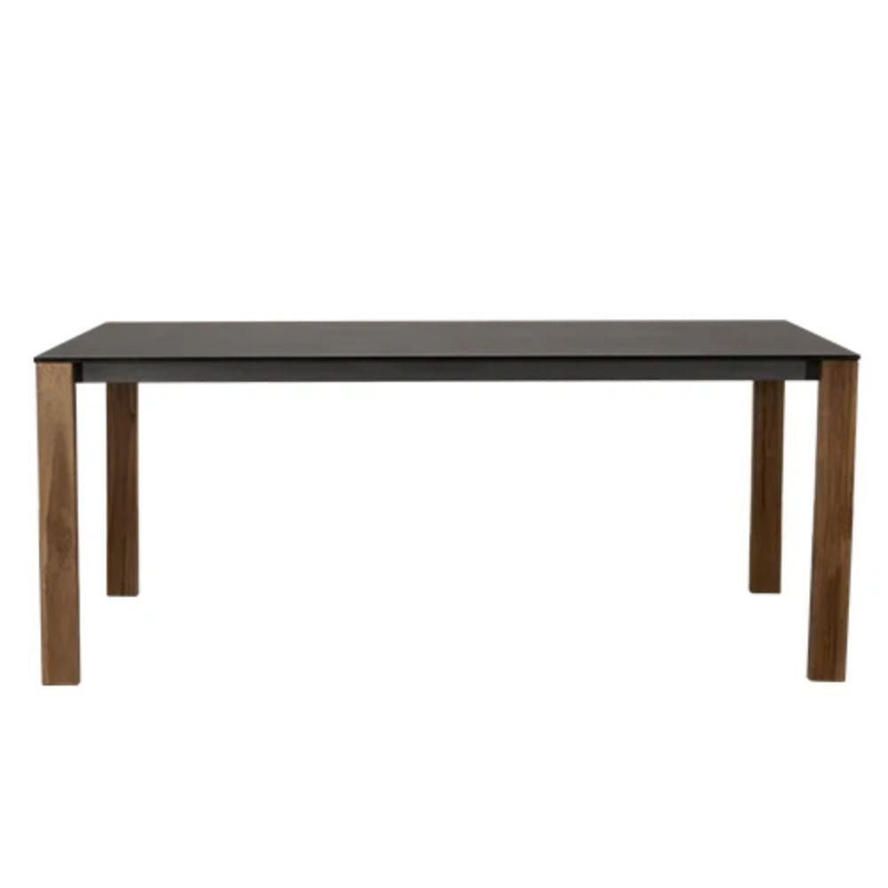 MESA NOGAL BEAT BIANCA | Mesa Ocasional para Comedor | 74 cm | Estructura de Acacia y Acero | Exterior Techado - BIANCA - CAMCO - NOGAL BEAT - Mesas