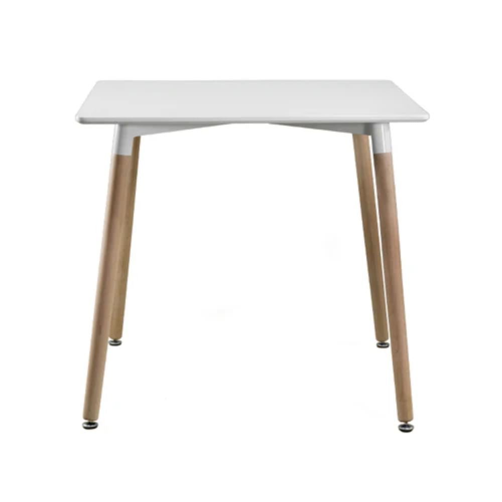 MESA NOGAL BEAT PERLA 75CM x 80CM X 80CM | Mesa Ocasional para Comedor | 75 cm | Estructura Madera de Haya Polipropileno | Exterior Techado - PERLA 75cm x 80cm X 80cm - CAMCO - NOGAL BEAT - Mesas