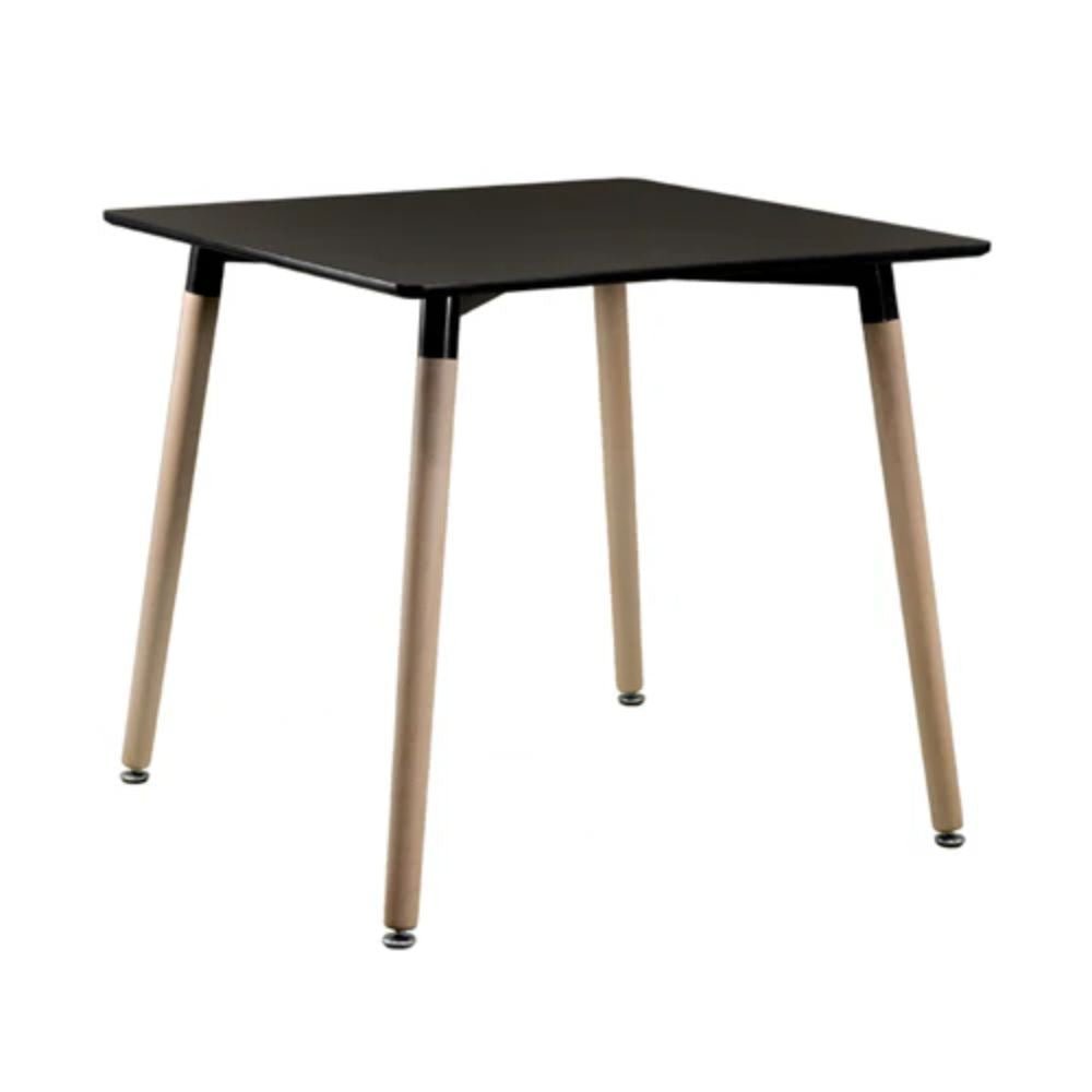 MESA NOGAL BEAT PERLA 75CM x 80CM X 80CM | Mesa Ocasional para Comedor | 75 cm | Estructura Madera de Haya Polipropileno | Exterior Techado - PERLA 75cm x 80cm X 80cm - CAMCO - NOGAL BEAT - Mesas