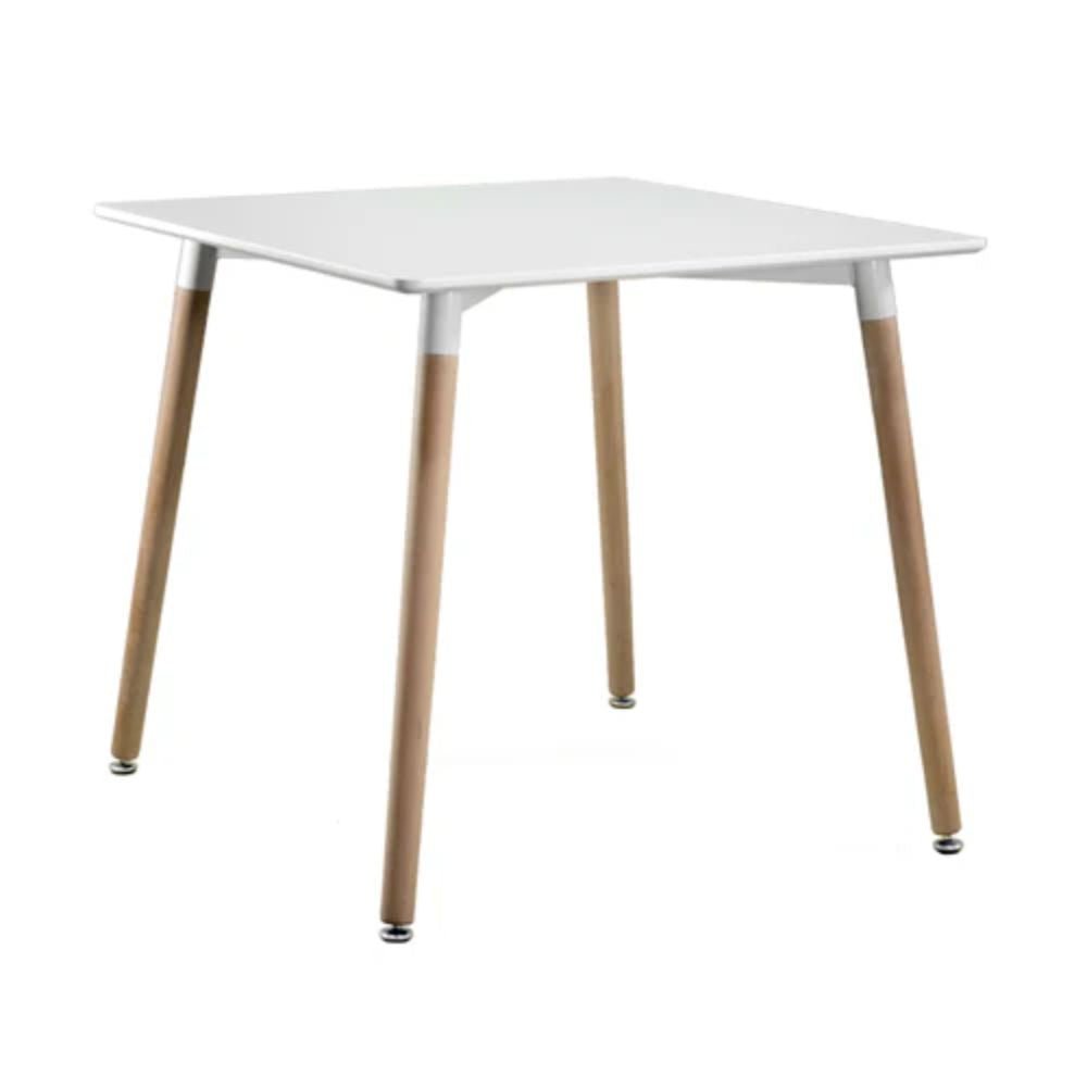 MESA NOGAL BEAT PERLA 75CM x 80CM X 80CM | Mesa Ocasional para Comedor | 75 cm | Estructura Madera de Haya Polipropileno | Exterior Techado - PERLA 75cm x 80cm X 80cm - CAMCO - NOGAL BEAT - Mesas