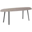 MESA NOREN 100x180 BLACK LEGS | Mesa Central | 74 cm | Dos Bases | Fibra de Vidrio | Polipropileno | Barra Aluminio | Protección UV | Interior + Exterior - 05157 - Resol - NOGAL BEAT - Mesas