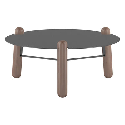 Mesa Ocasional para Cafetería - GEBESA GRC LOUIE - Ø 85 cm - Cubierta Metálica - GGRU555343416 - GEBESA - NOGAL BEAT - Mesa Comercial Interior