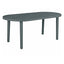 Mesa Ovalada al Aire Libre Reciclada - RESOL OLOT RECYCLED 180 X 90 - Varios Colores - 4 Puntas con Agujero Parasol y Protección UV - 06477 - Resol - NOGAL BEAT - Mesa de Terraza