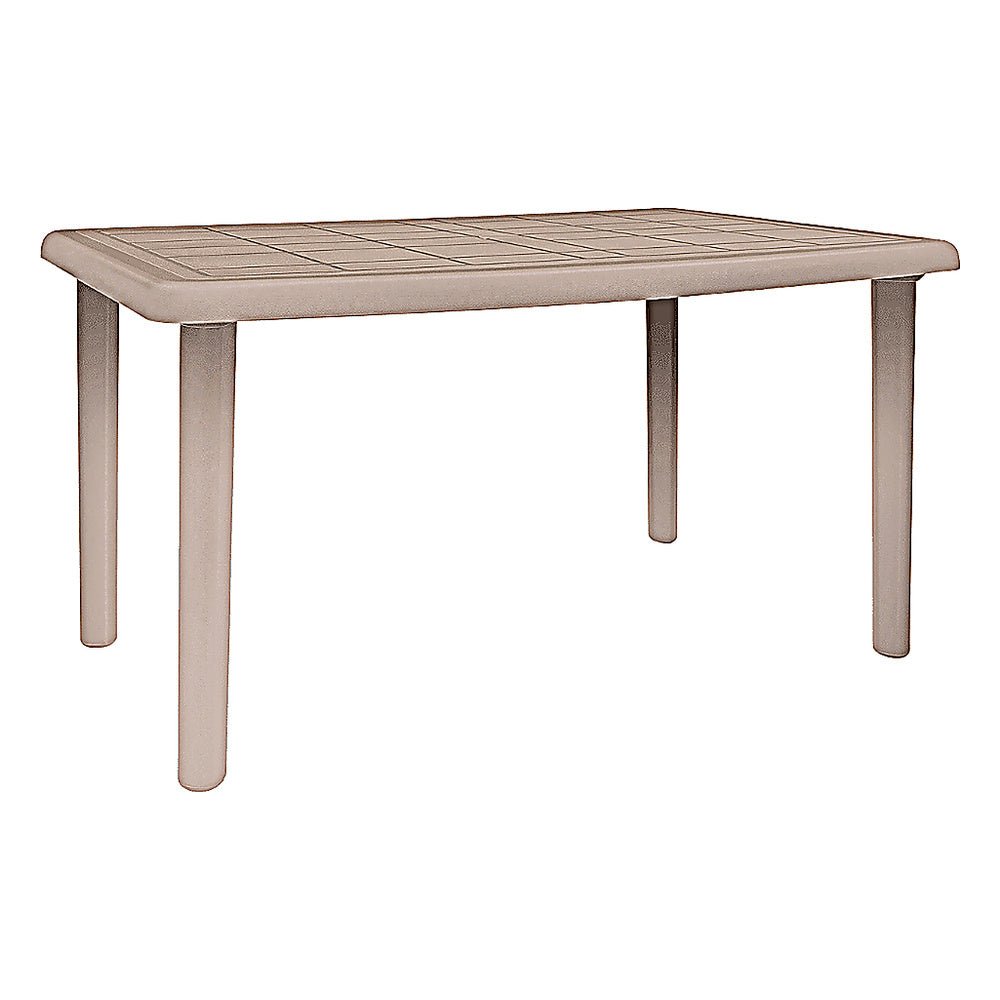 Mesa Rectangular al Aire Libre Reciclada - RESOL OLOT RECYCLED 140 X 90 - Varios Colores - 4 Puntas con Agujero Parasol y Protección UV - 06172 - Resol - NOGAL BEAT - Mesa de Terraza